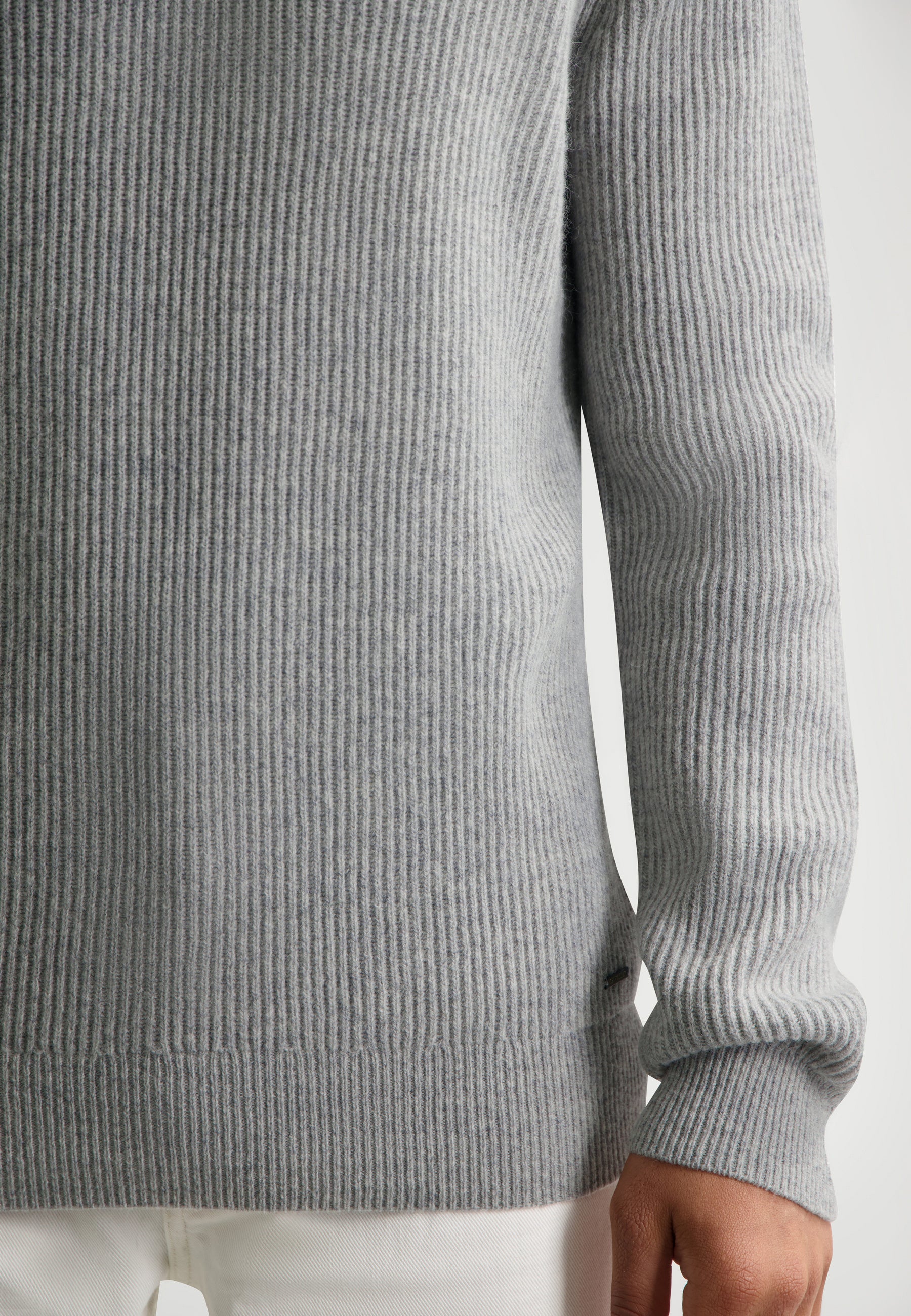 Strickpullover aus Wolle - 810-Lt. Grey - Grau
