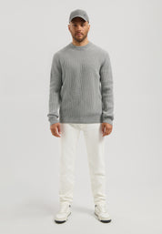 Strickpullover aus Wolle - 810-Lt. Grey - Grau