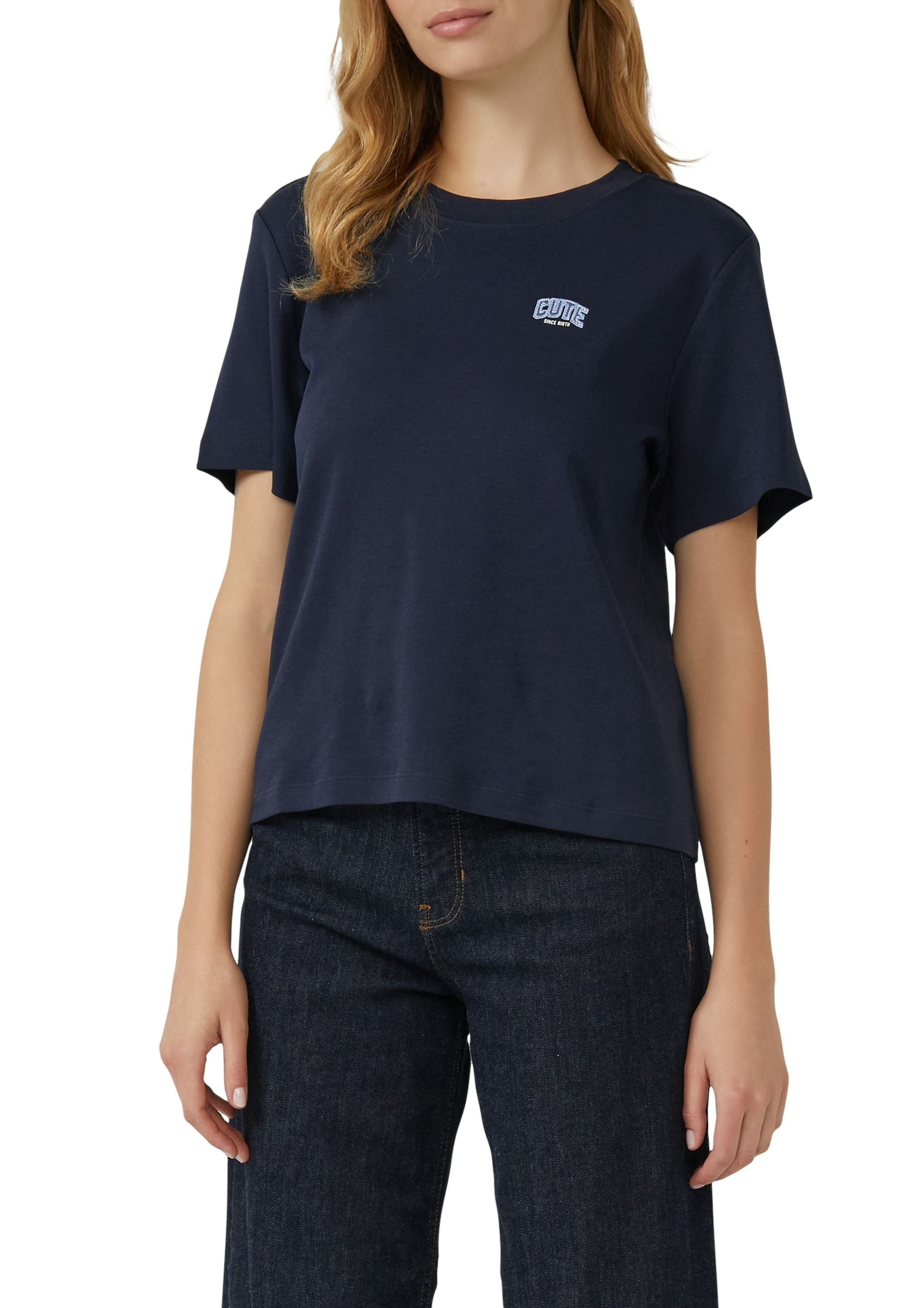 T-Shirt aus Baumwolle - 59D0-BLUE - Blau