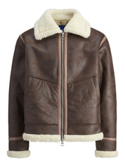 Fliegerjacke mit Teddykragen - Chocolate Torte - Braun