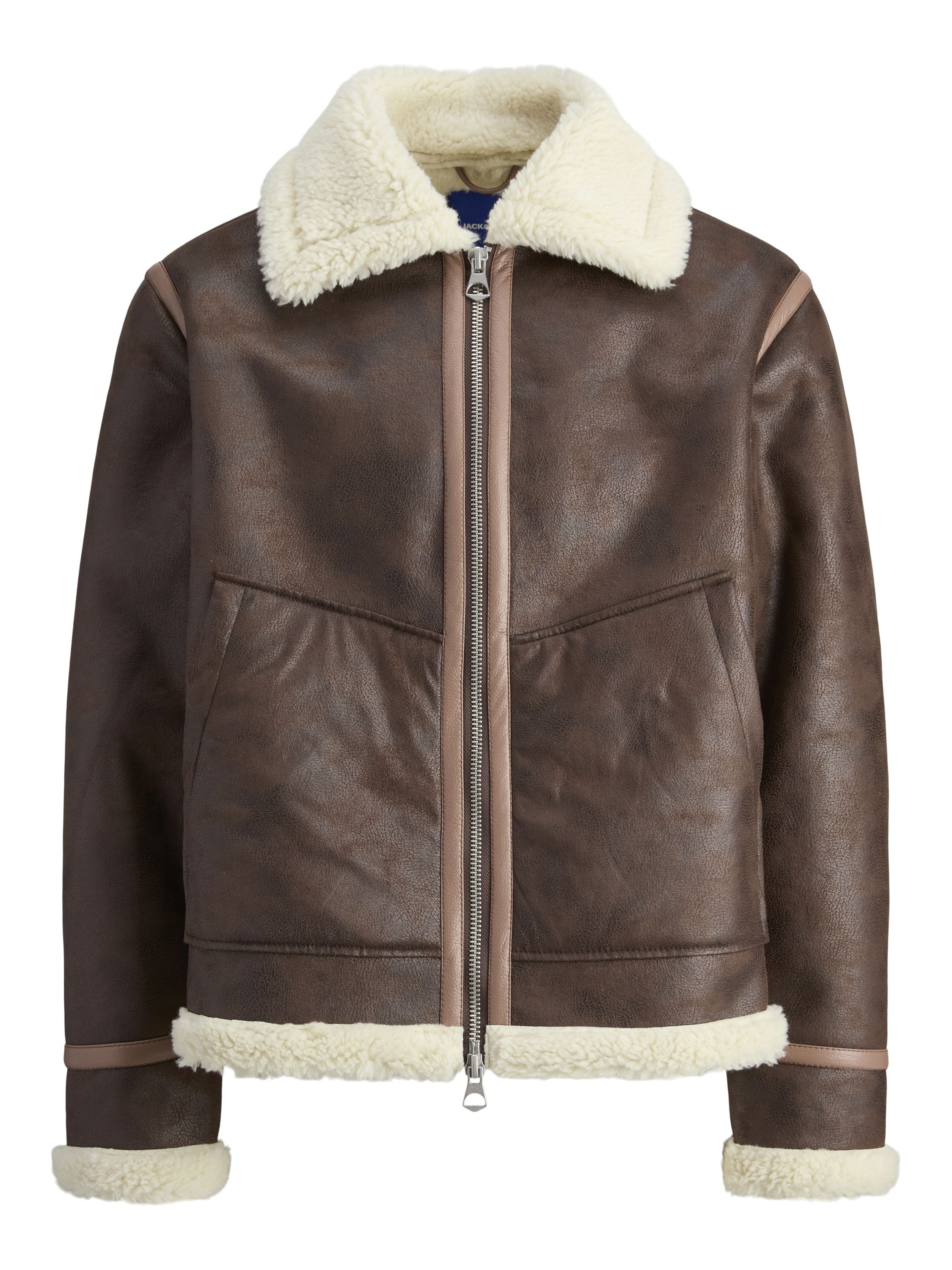 Fliegerjacke mit Teddykragen - Chocolate Torte - Braun