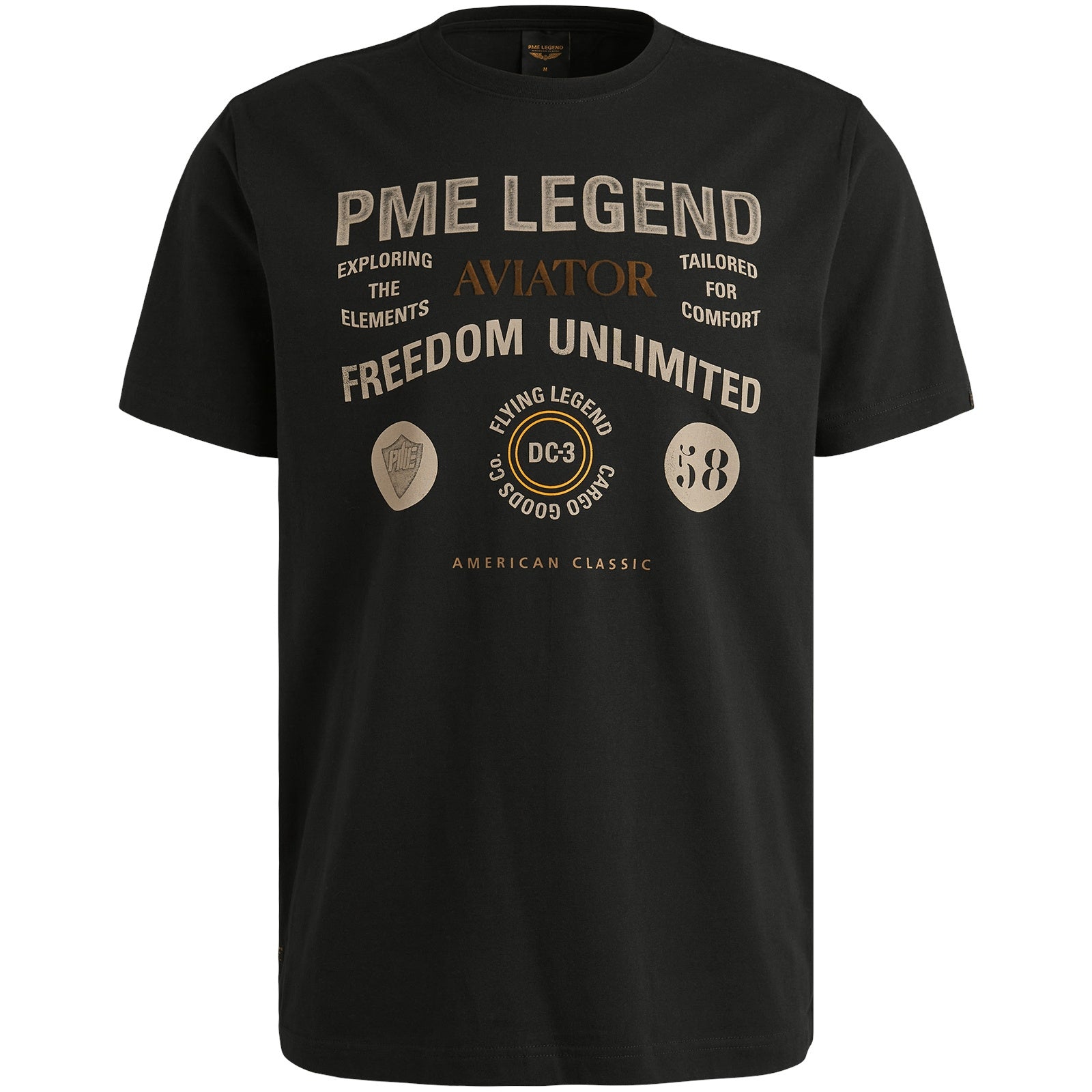 T-Shirt - 999-Black - Schwarz