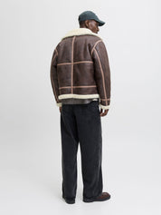 Fliegerjacke mit Teddykragen - Chocolate Torte - Braun