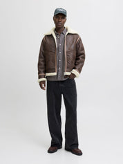 Fliegerjacke mit Teddykragen - Chocolate Torte - Braun