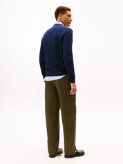 Strickpullover aus Bio-Baumwolle - C1G-BLUE - Blau