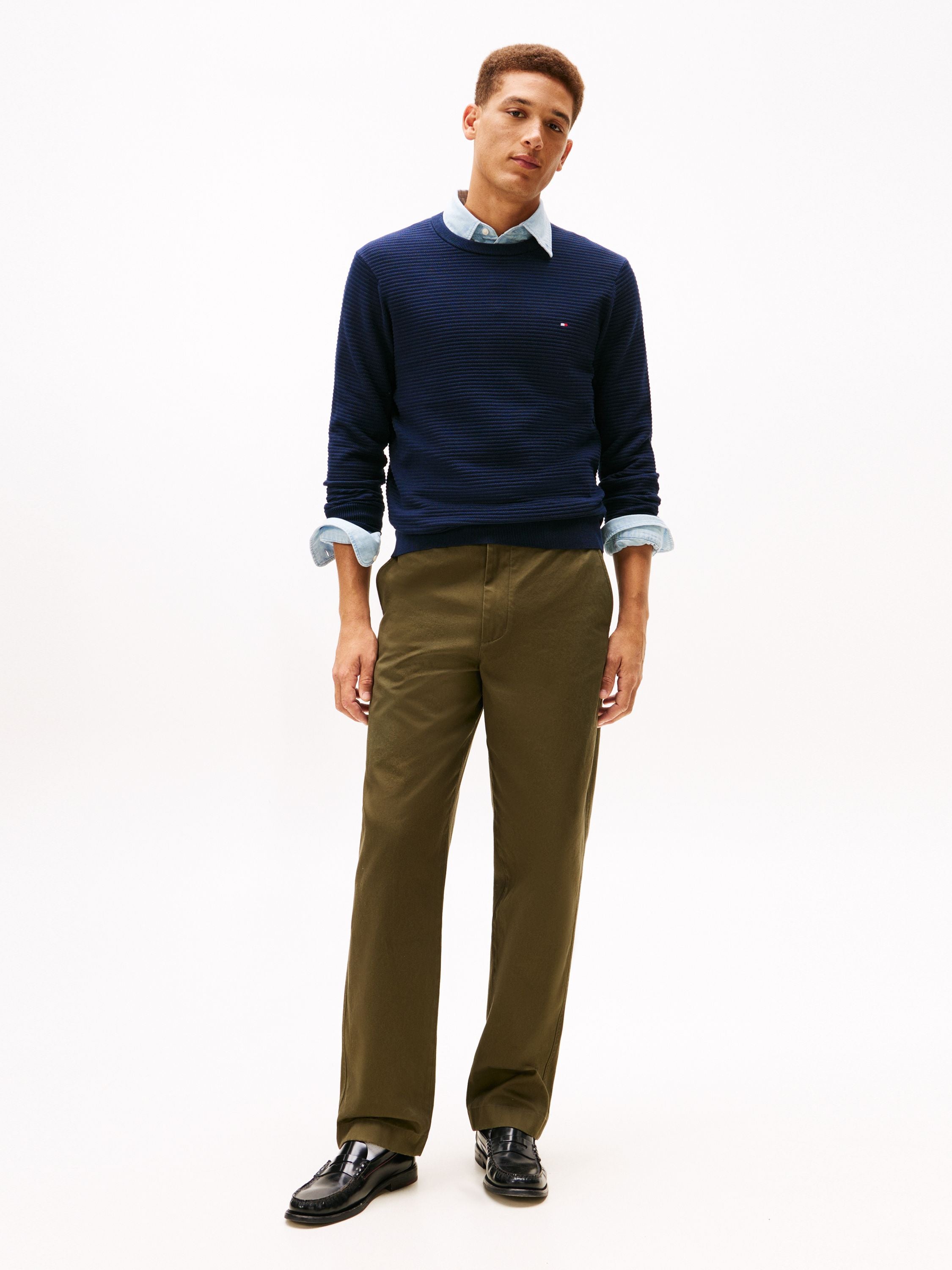 Strickpullover aus Bio-Baumwolle - C1G-BLUE - Blau