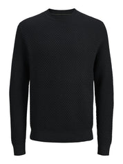 Strickpullover aus Baumwolle - Black/Solid - Schwarz