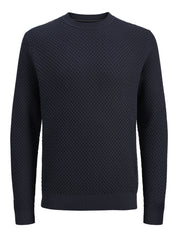 Strickpullover aus Baumwolle - Night Sky/Solid - Blau