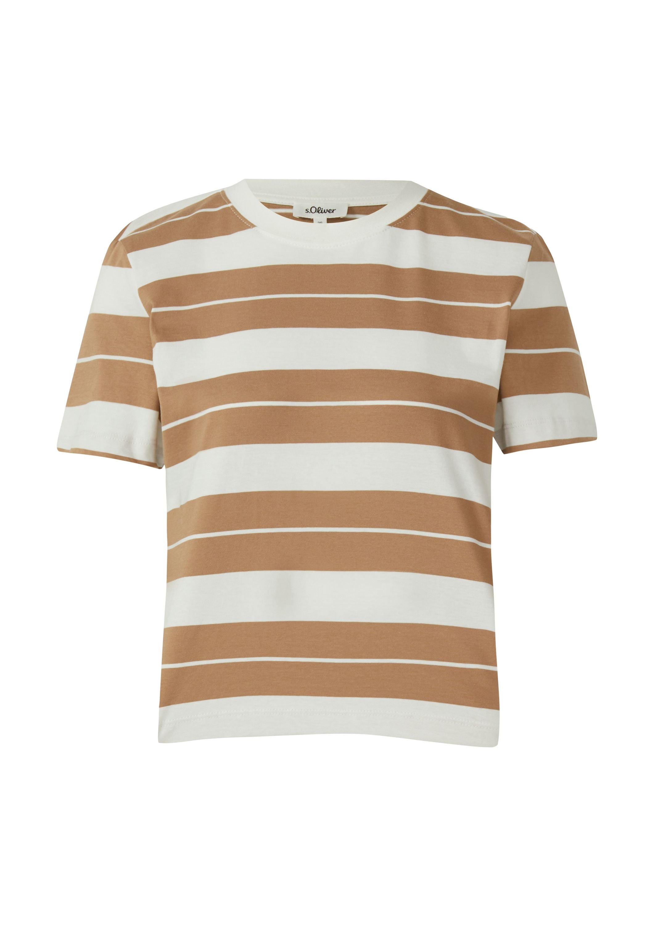 T-Shirt aus Baumwolle - 84G6-BROWN - Beige