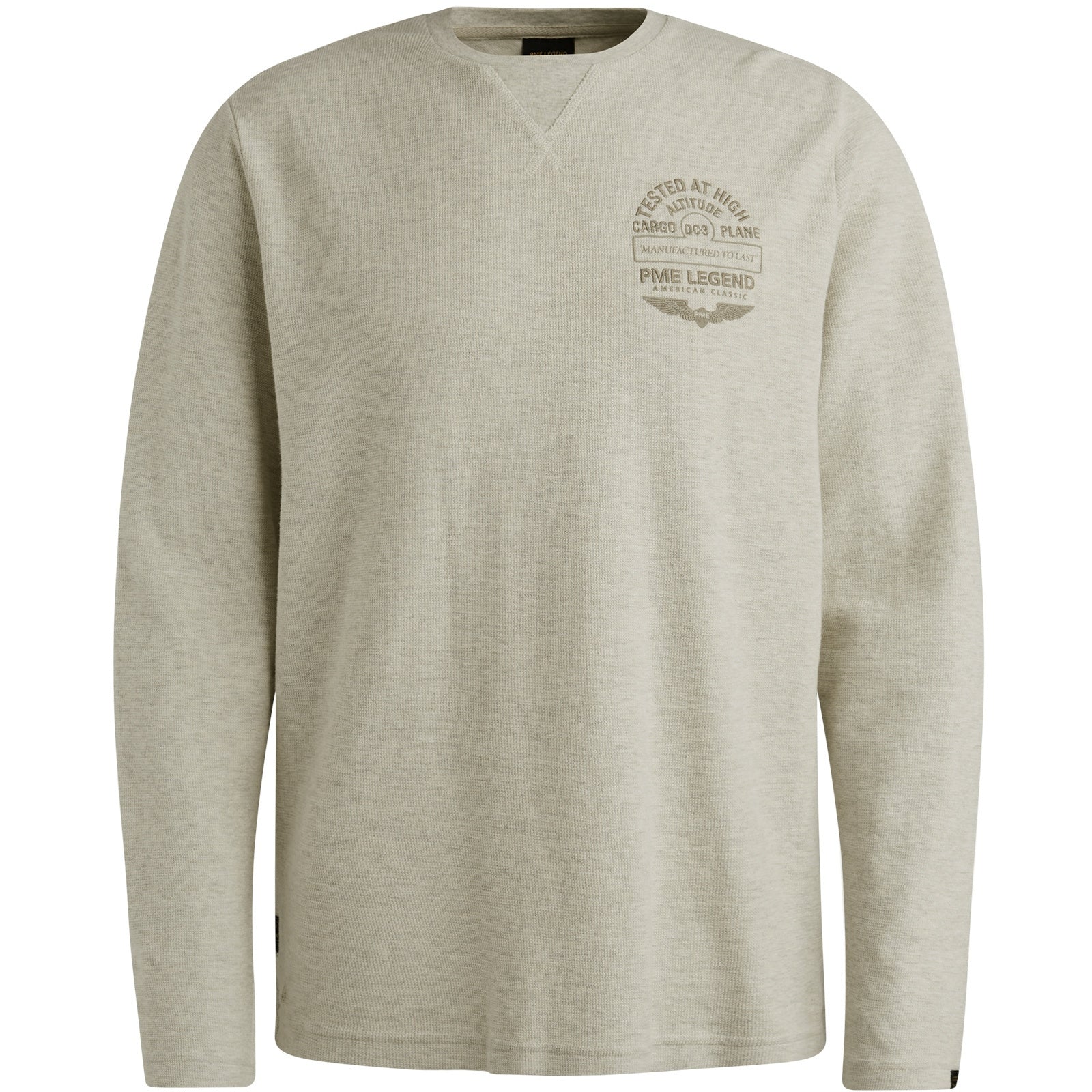 Sweatshirt aus Baumwolle - 910-Bone White Melee - Creme