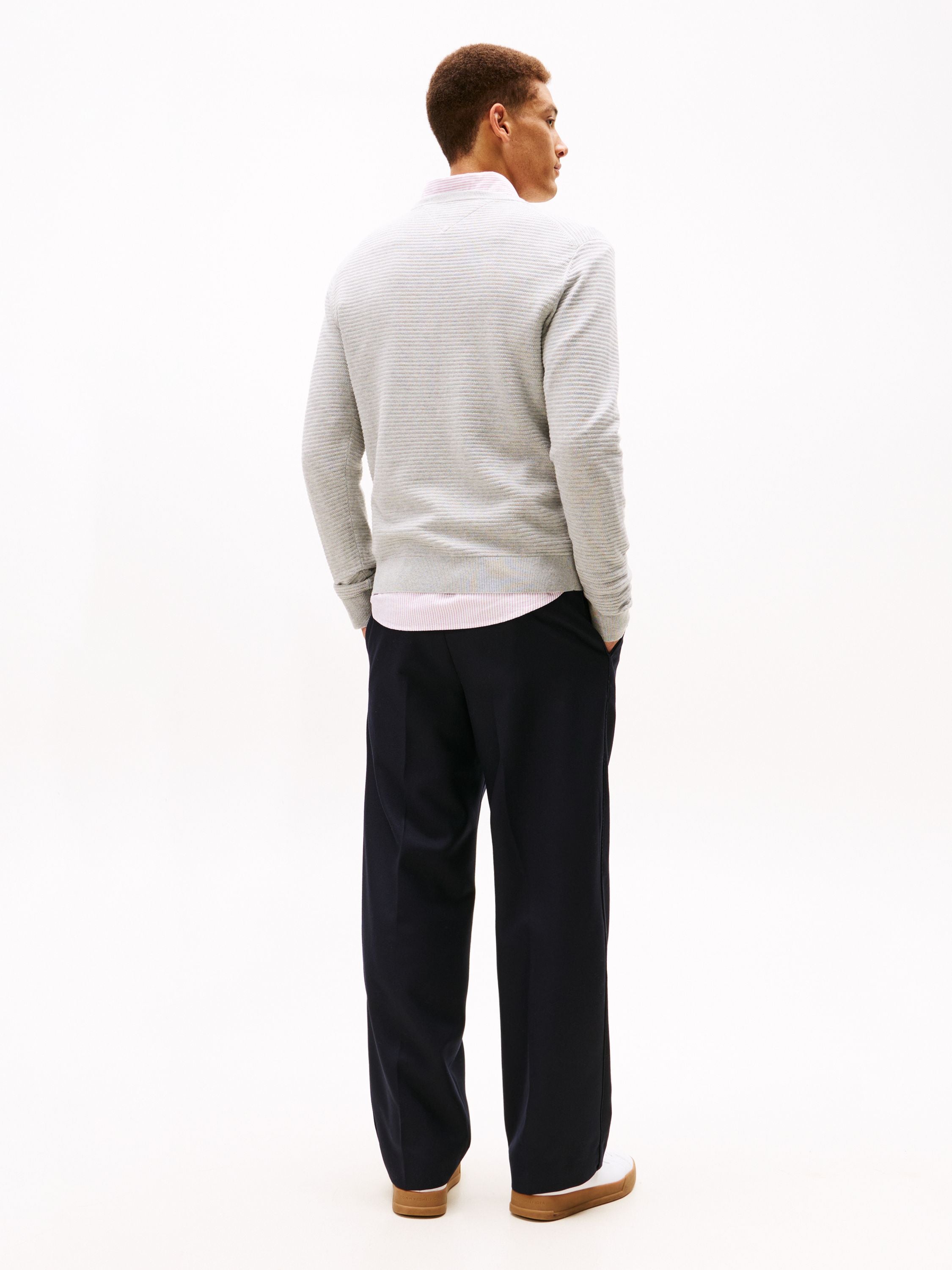 Strickpullover aus Bio-Baumwolle - P01-GREY - Grau