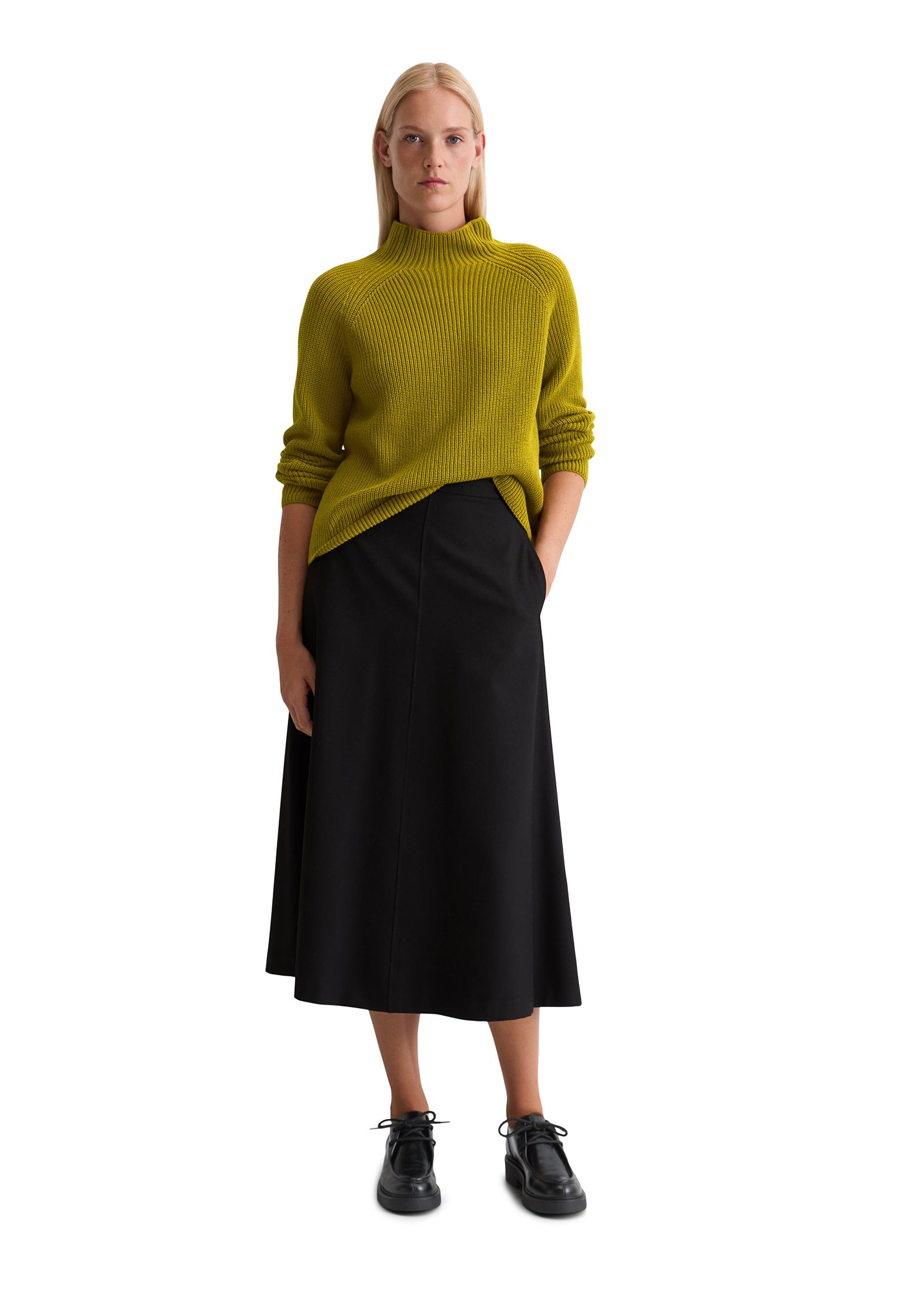 Strickpullover mit Turtleneck - 422-bright pea - Grün