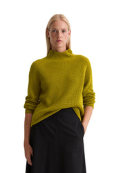 Strickpullover mit Turtleneck - 422-bright pea - Grün