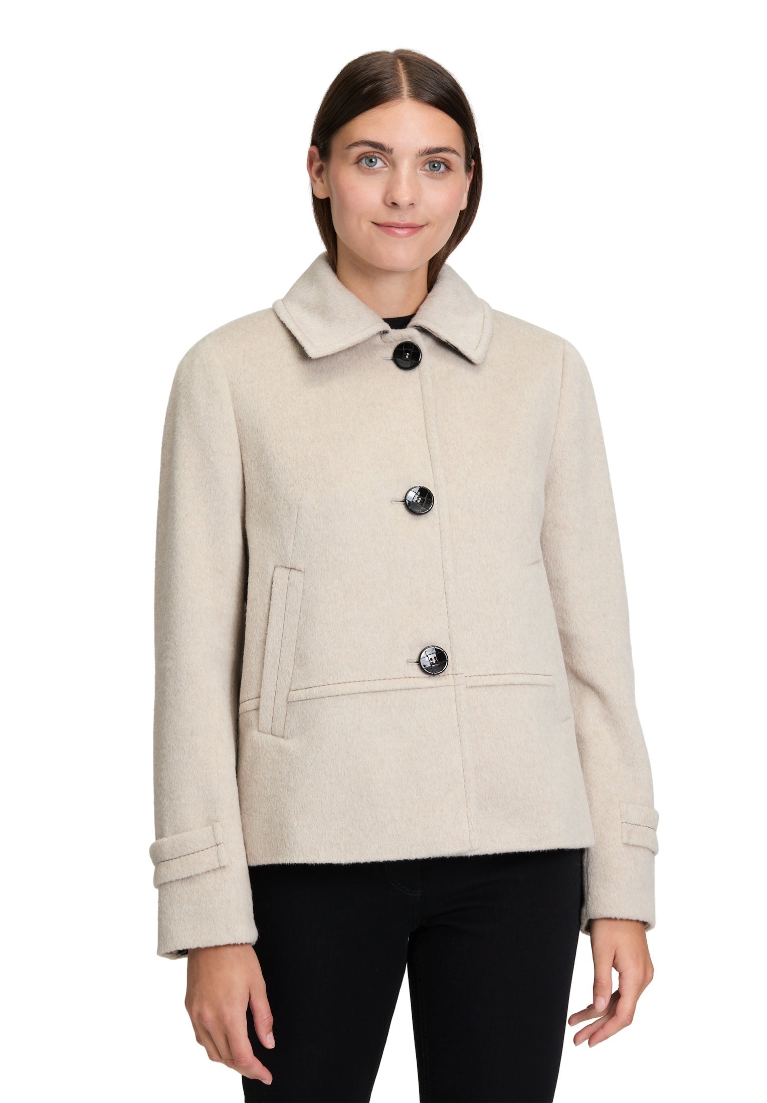 Übergangsjacke aus Wollmix - 7706-Beige Melange - Beige