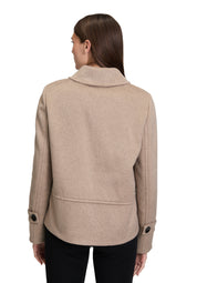 Übergangsjacke aus Wollmix - 7714-Taupe Melange - Braun