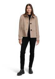 Übergangsjacke aus Wollmix - 7714-Taupe Melange - Braun