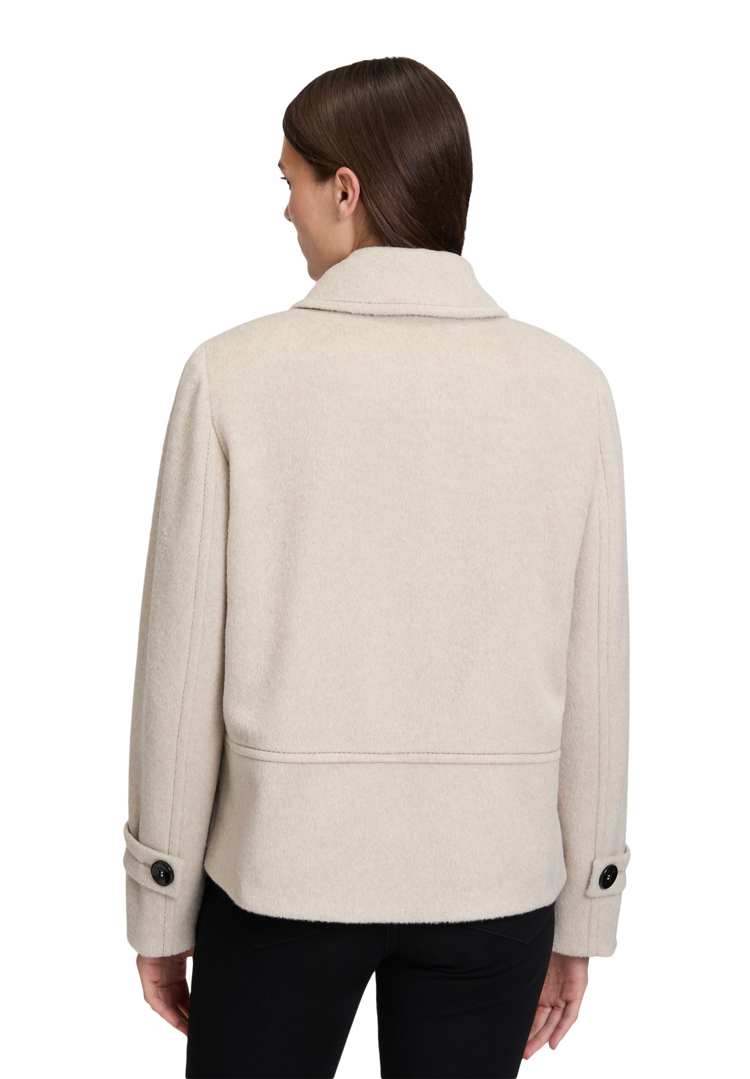 Übergangsjacke aus Wollmix - 7706-Beige Melange - Beige