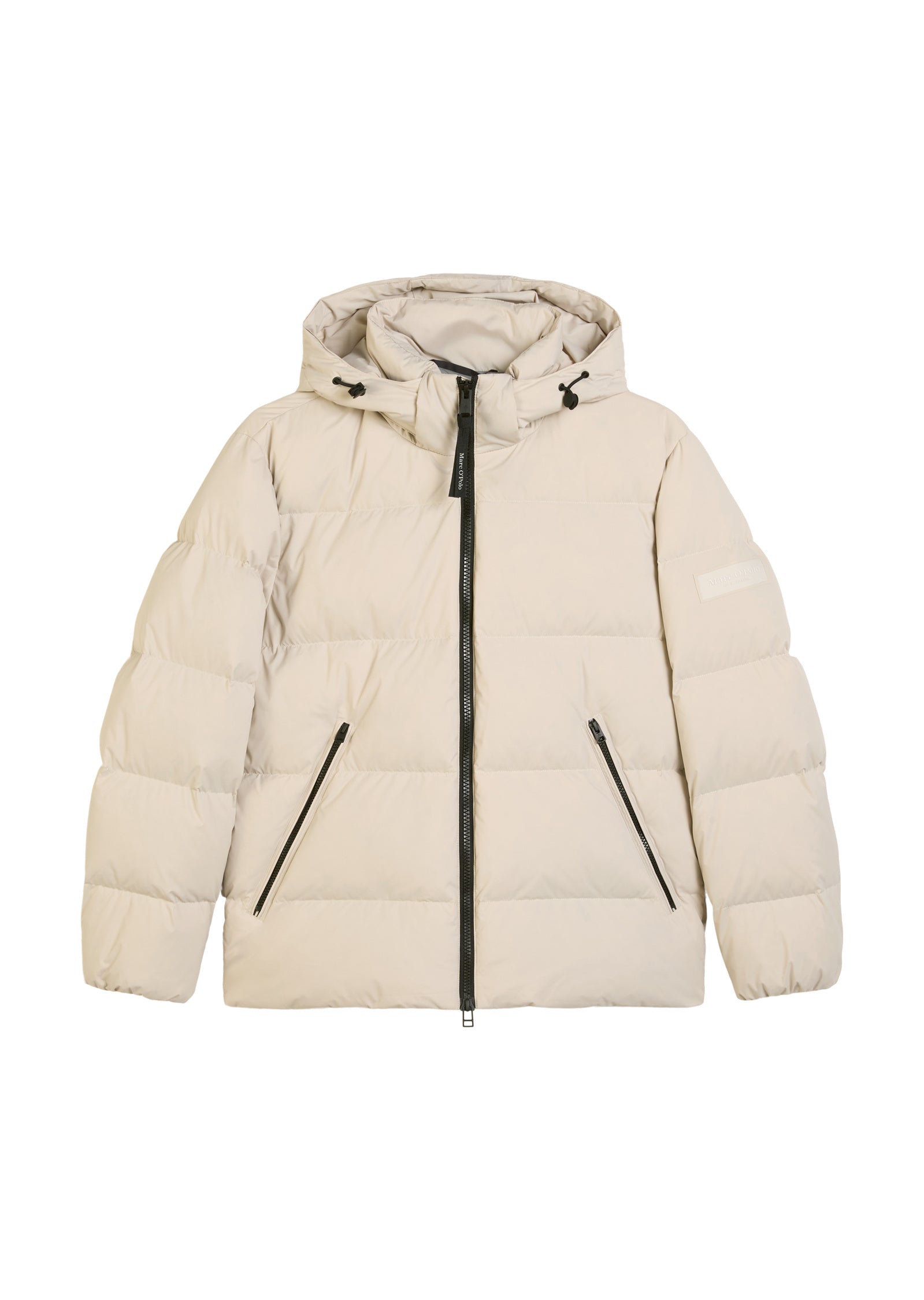 Daunenjacke mit abnehmbarer Kapuze - 707-gray silk - Grau