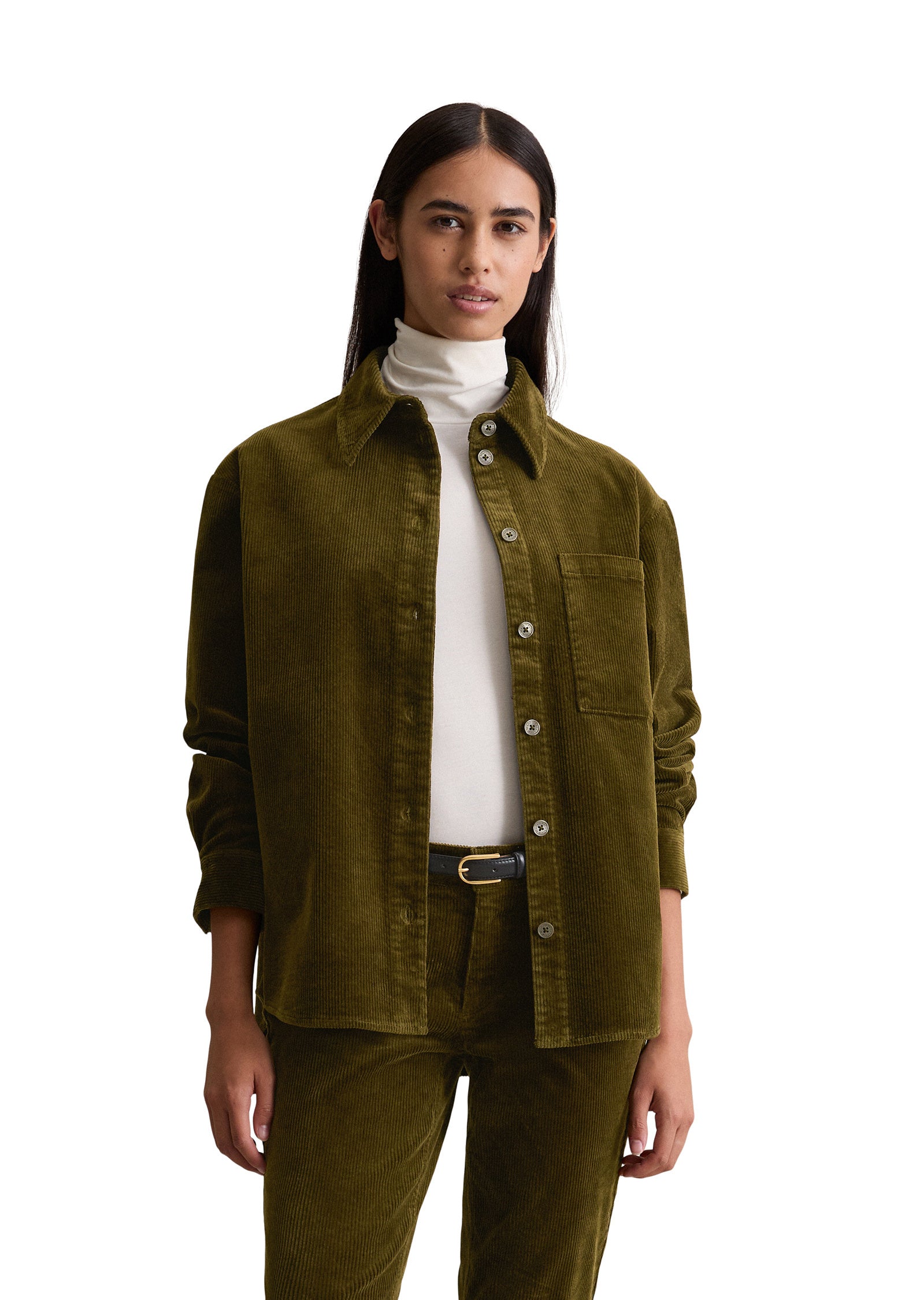 Cordovershirt aus Baumwolle - 1358-Burnished Logs - Khaki