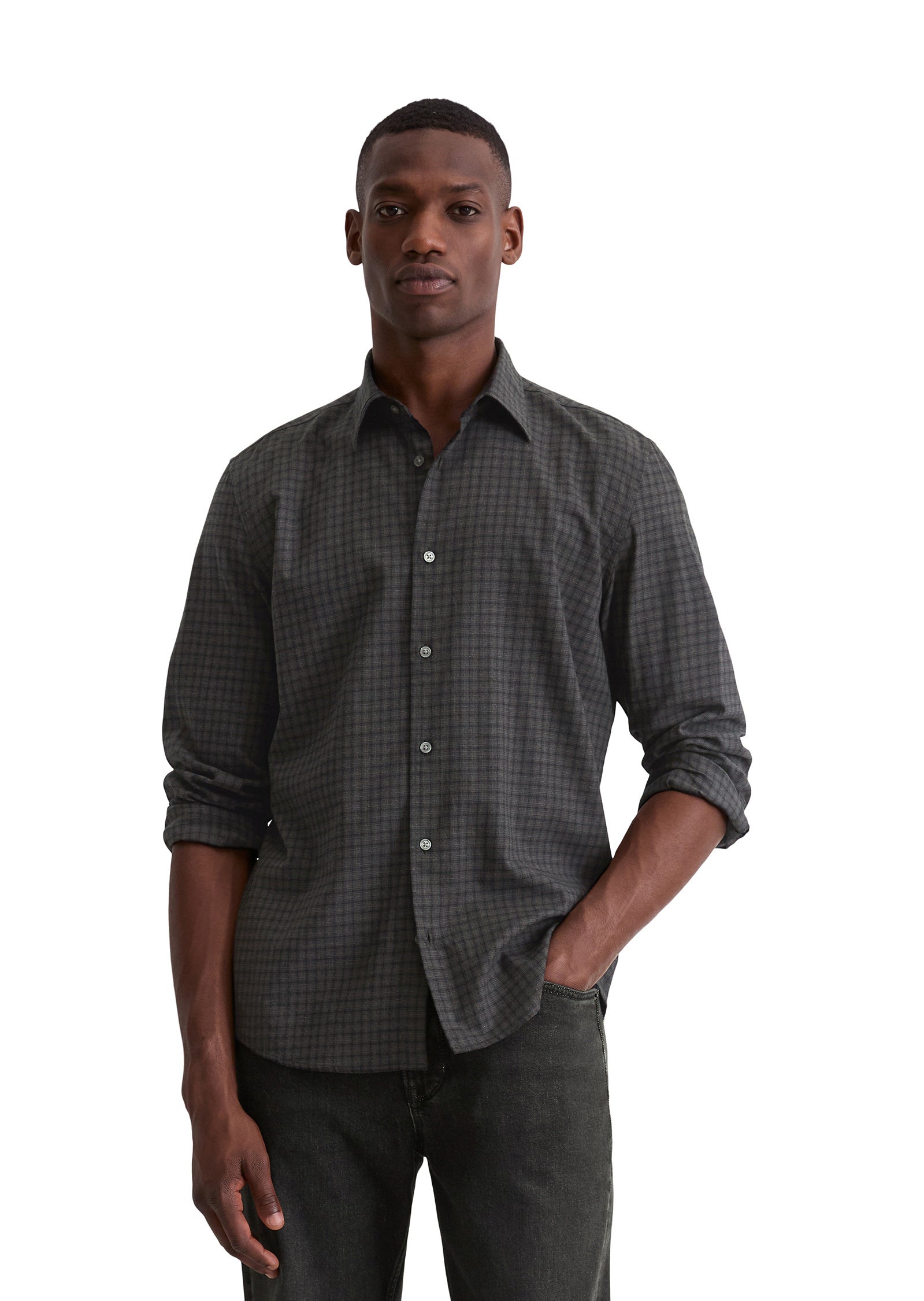 Freizeithemd Regular Fit - J97-multi/ black - Grau