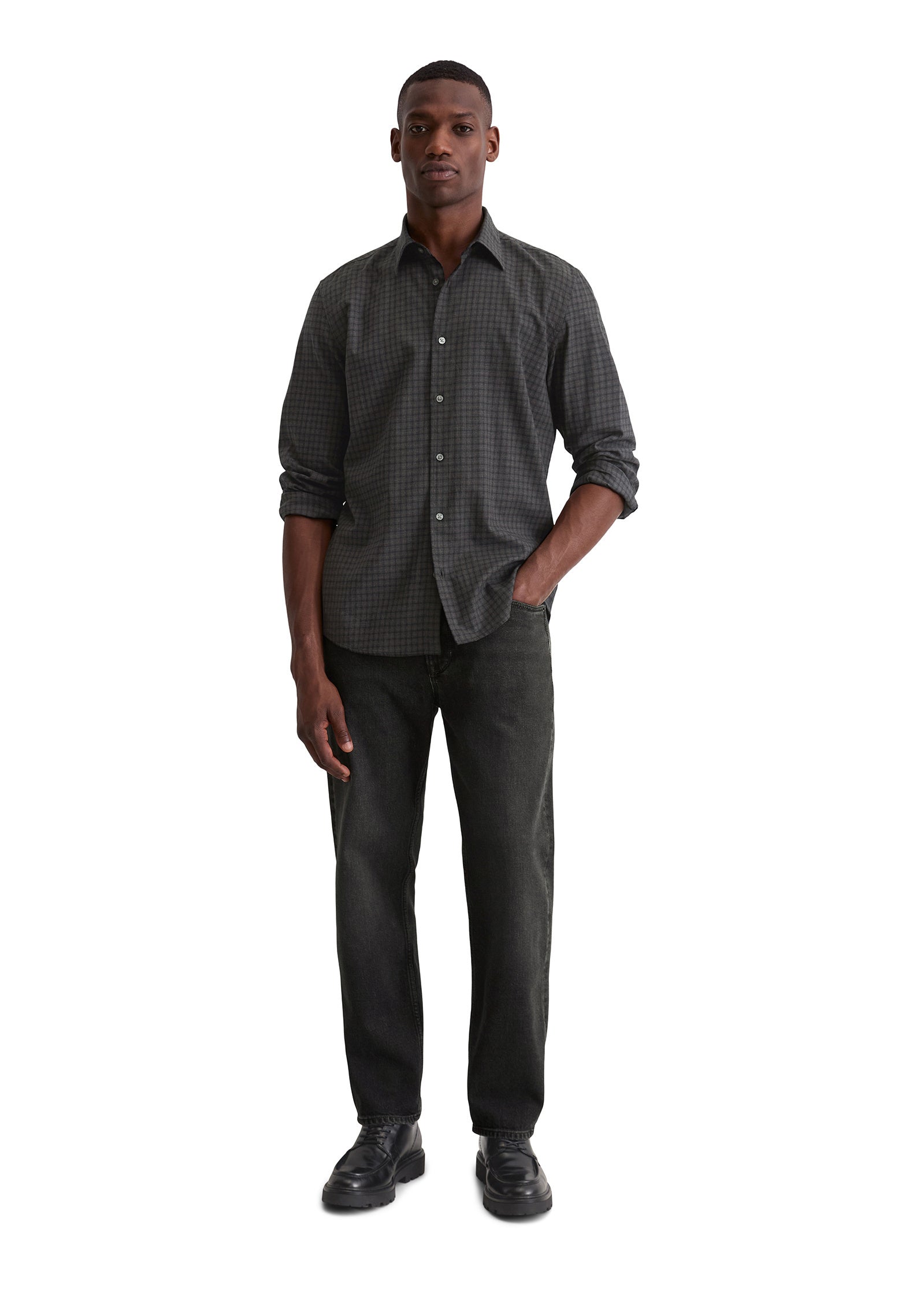 Freizeithemd Regular Fit - J97-multi/ black - Grau