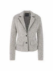 Bouclé-Blazer aus Baumwollmix - 182 - Grau