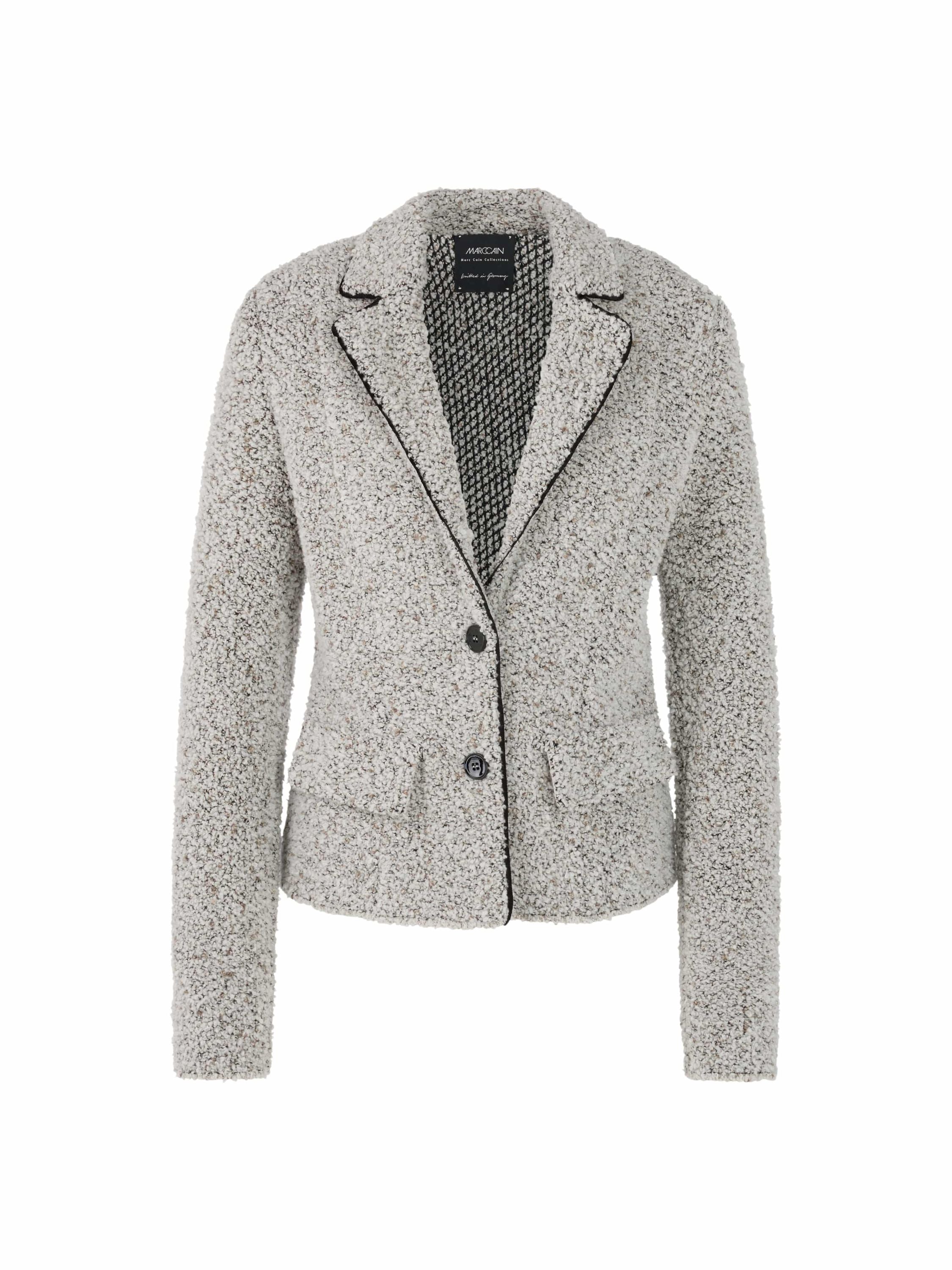 Bouclé-Blazer aus Baumwollmix - 182 - Grau