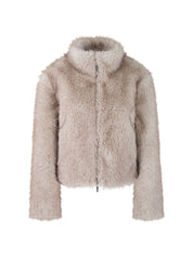 Übergangsjacke aus Fun Fur - 182 - Beige