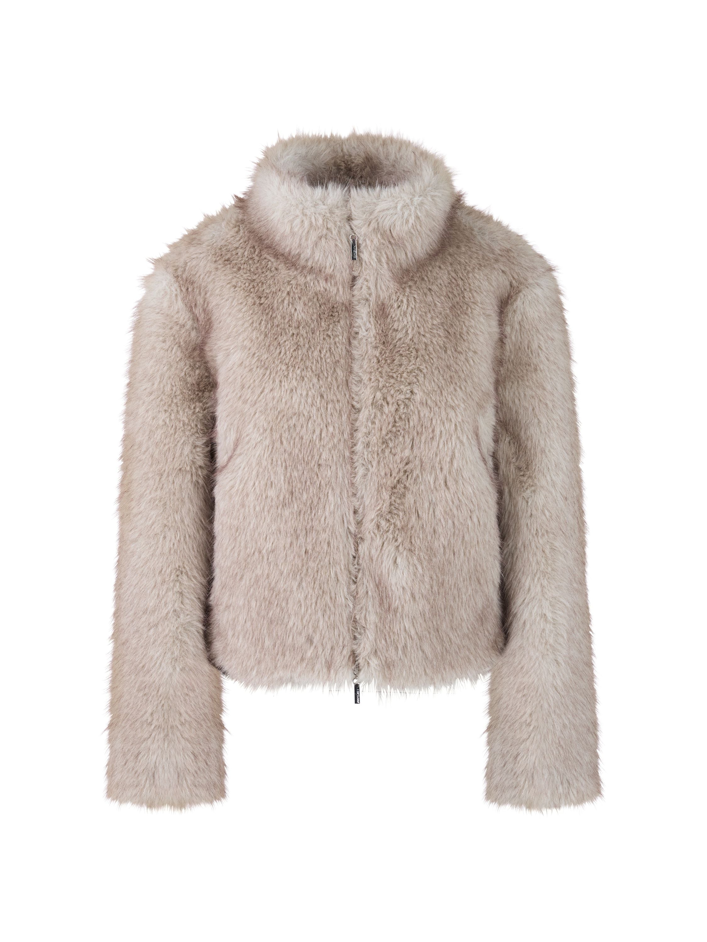 Übergangsjacke aus Fun Fur - 182 - Beige