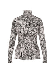 Langarmshirt mit Rollkragen - 182 - Grau