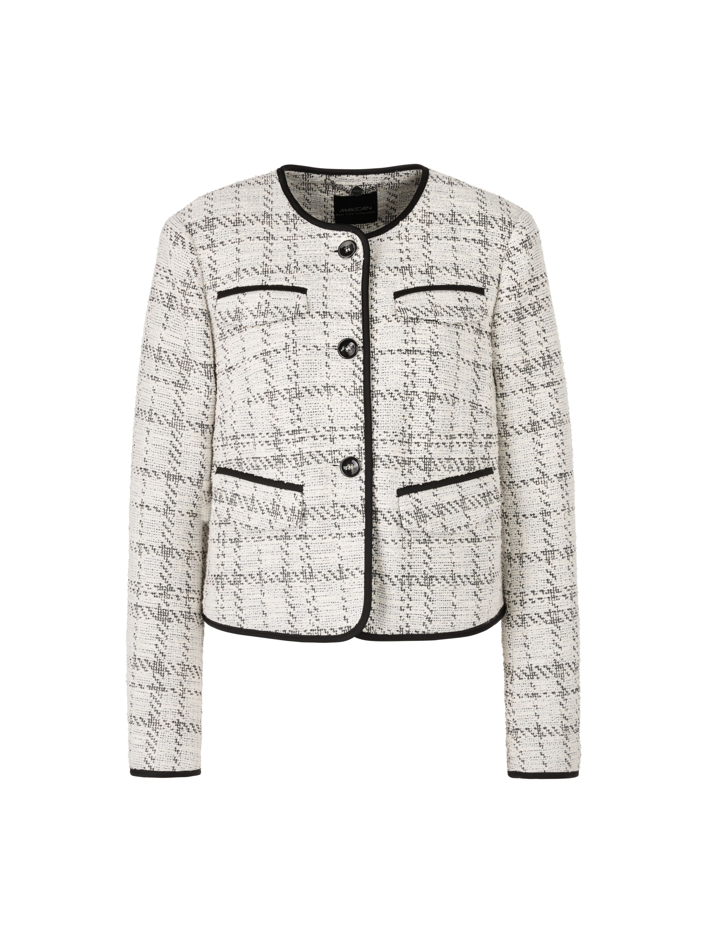 Jacquard-Jacke - 182 - Creme