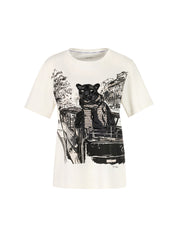 T-Shirt aus Baumwolle - 110 - Weiß