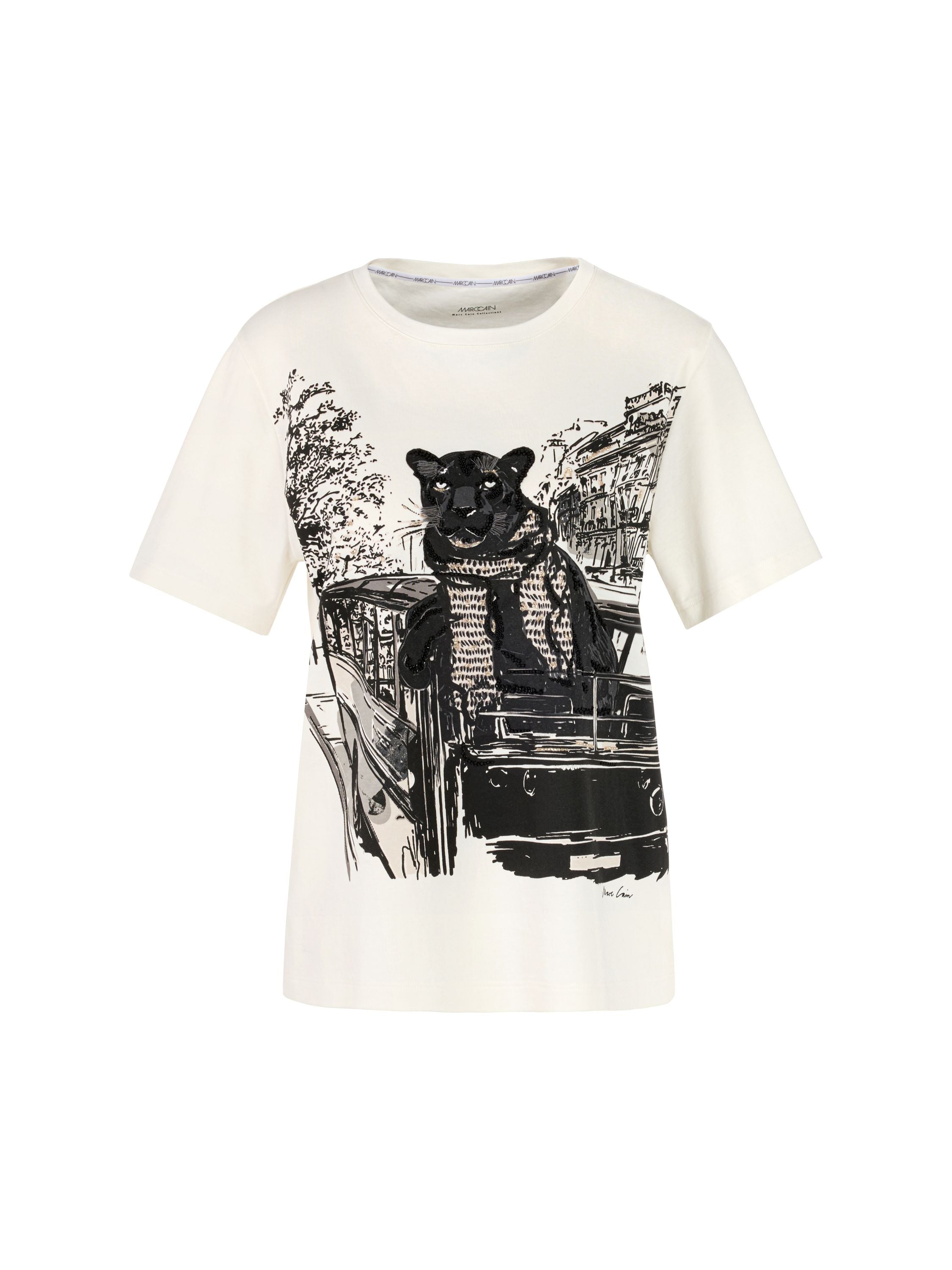 T-Shirt aus Baumwolle - 110 - Weiß