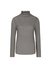 Langarmshirt aus Mesh - 836 - Braun