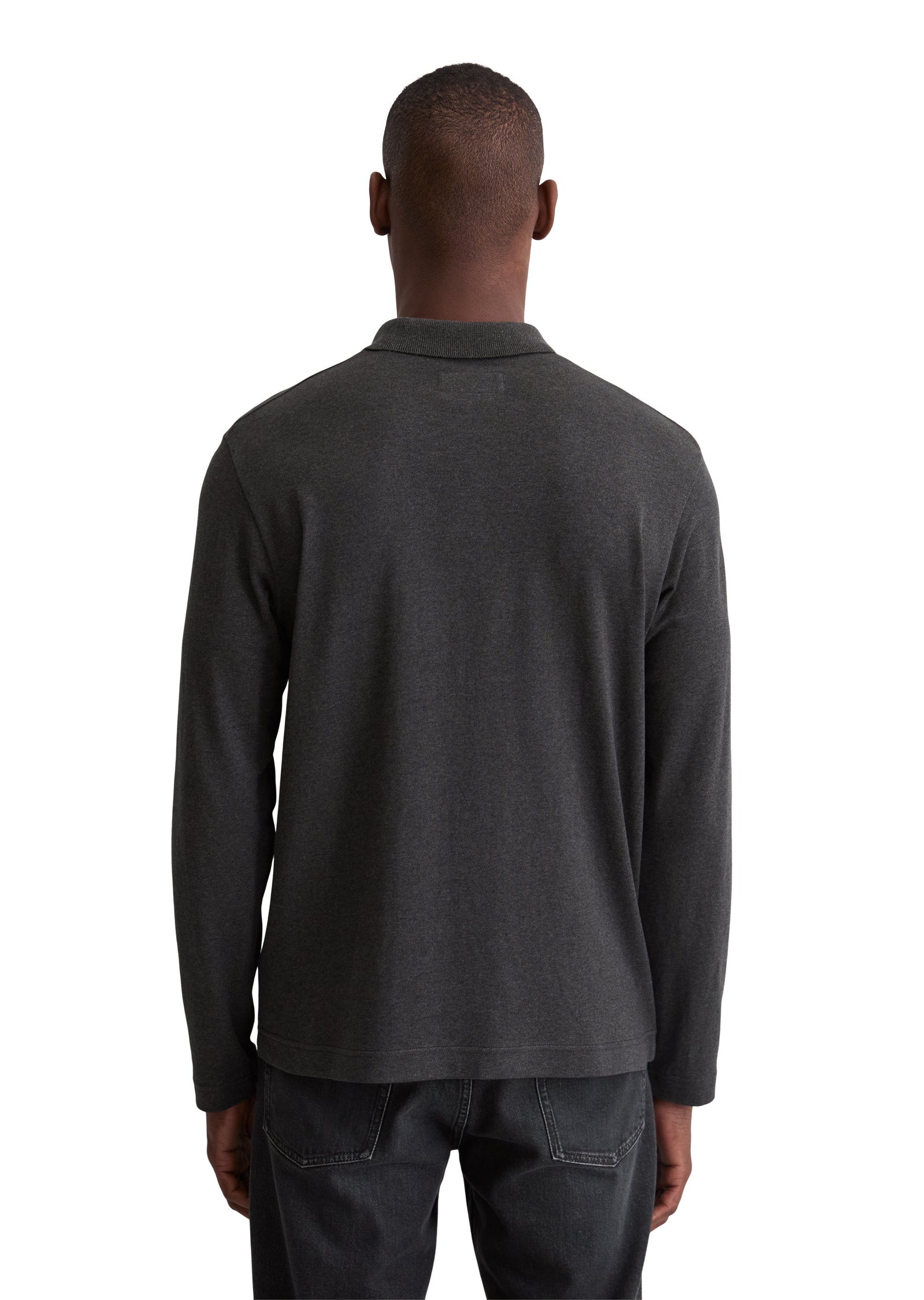 Strickpullover aus Baumwolle - 989-dark grey melange - Grau