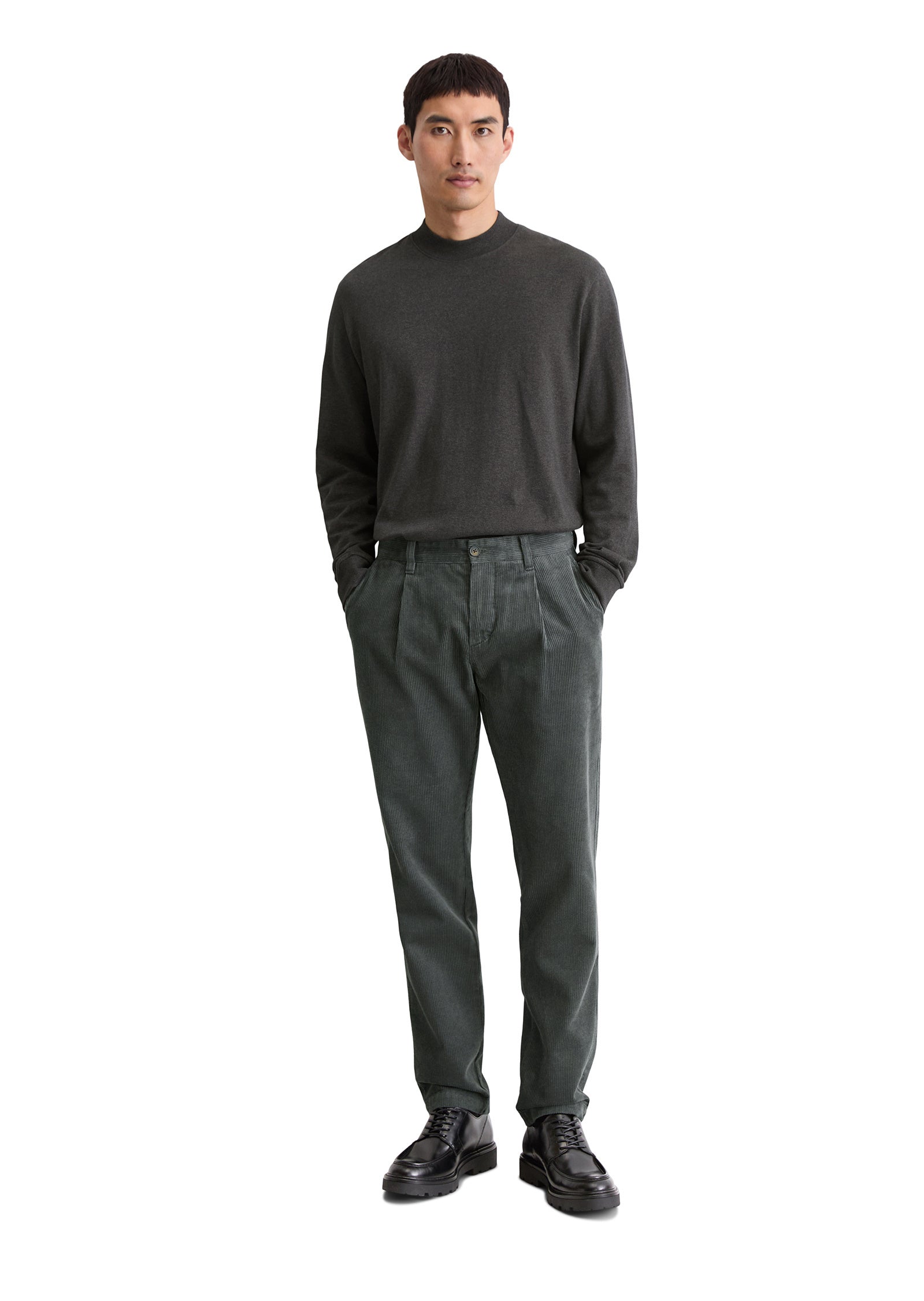 Cordhose Tapered Fit - 451-mangrove - Grün
