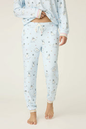 Pyjama-Hose aus Jersey - 802-air - Blau