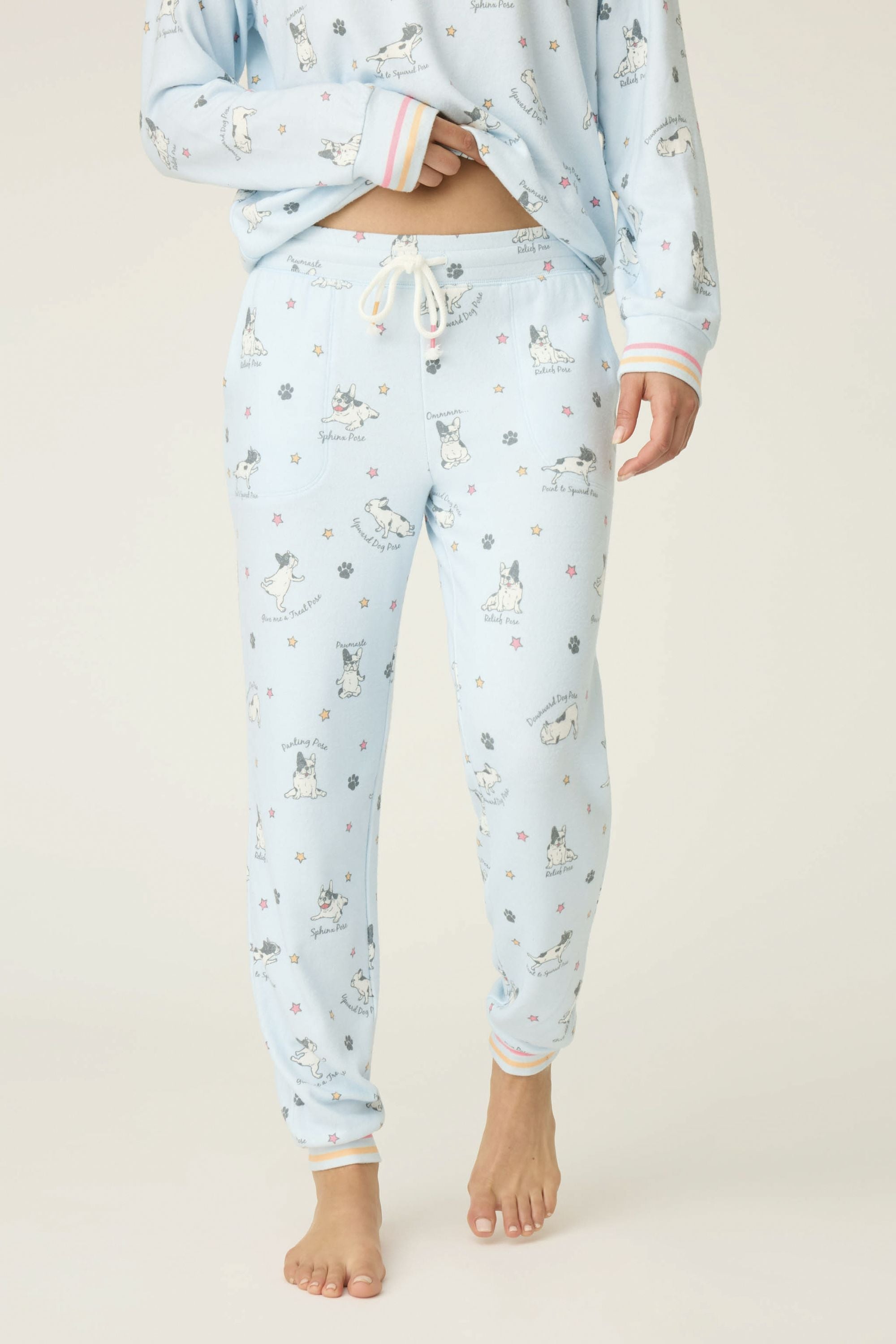 Pyjama-Hose aus Jersey - 802-air - Blau