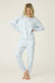 Pyjama-Hose aus Jersey - 802-air - Blau
