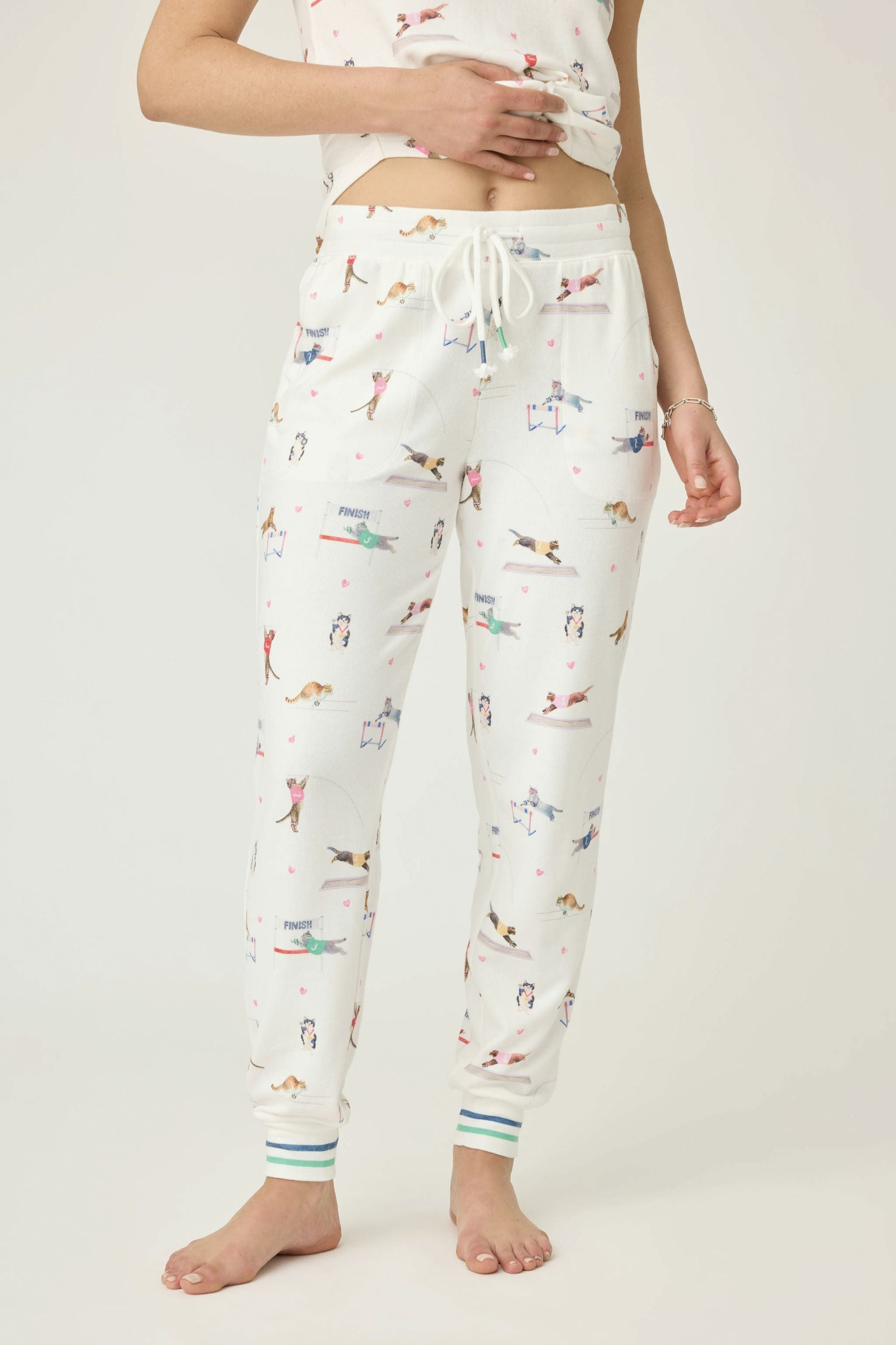 Pyjama-Hose aus Jersey - 102-off-white - Weiß