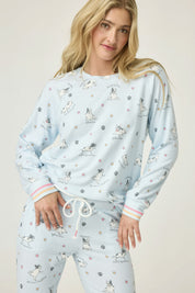 Pyjama-Shirt aus Jersey - 802-air - Blau