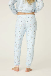 Pyjama-Hose aus Jersey - 802-air - Blau