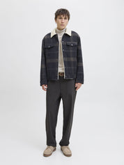 Overshirt - Dark Navy/CHECK - Blau