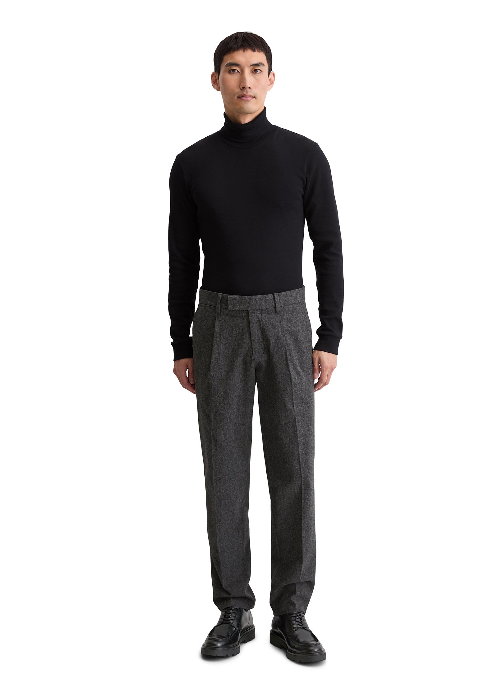 Bundfaltenhose BELSBO Relaxed Fit - G98-multi/ black - Grau