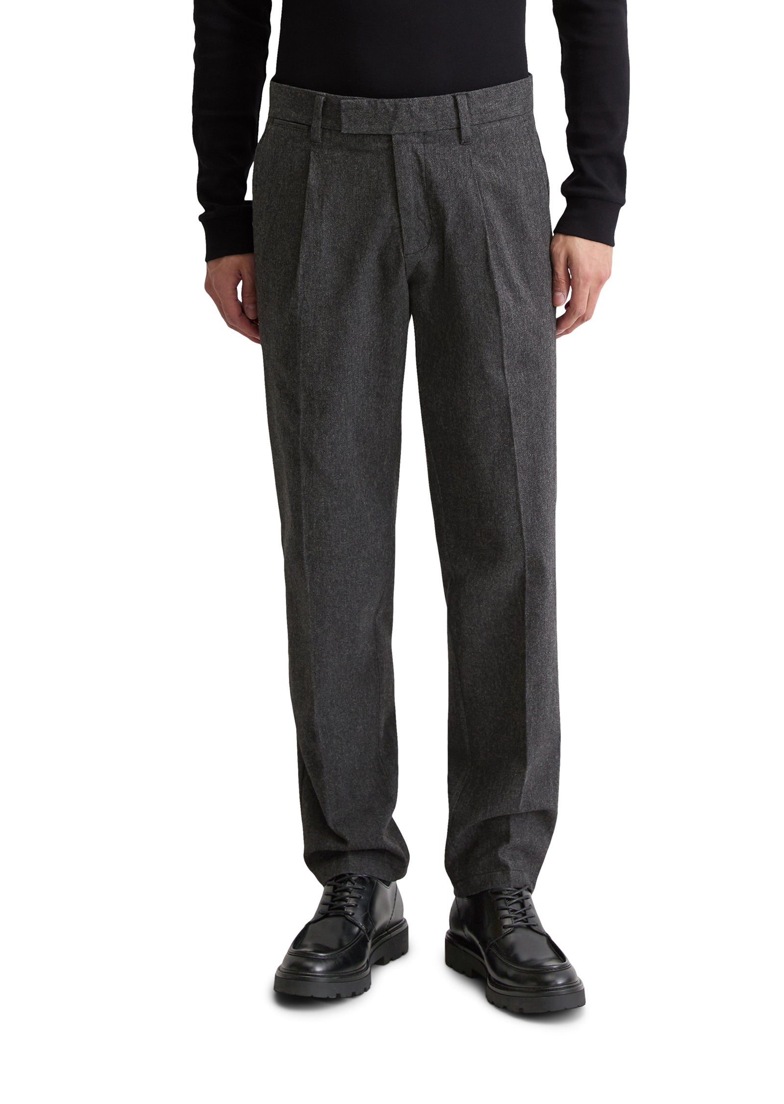 Bundfaltenhose BELSBO Relaxed Fit - G98-multi/ black - Grau