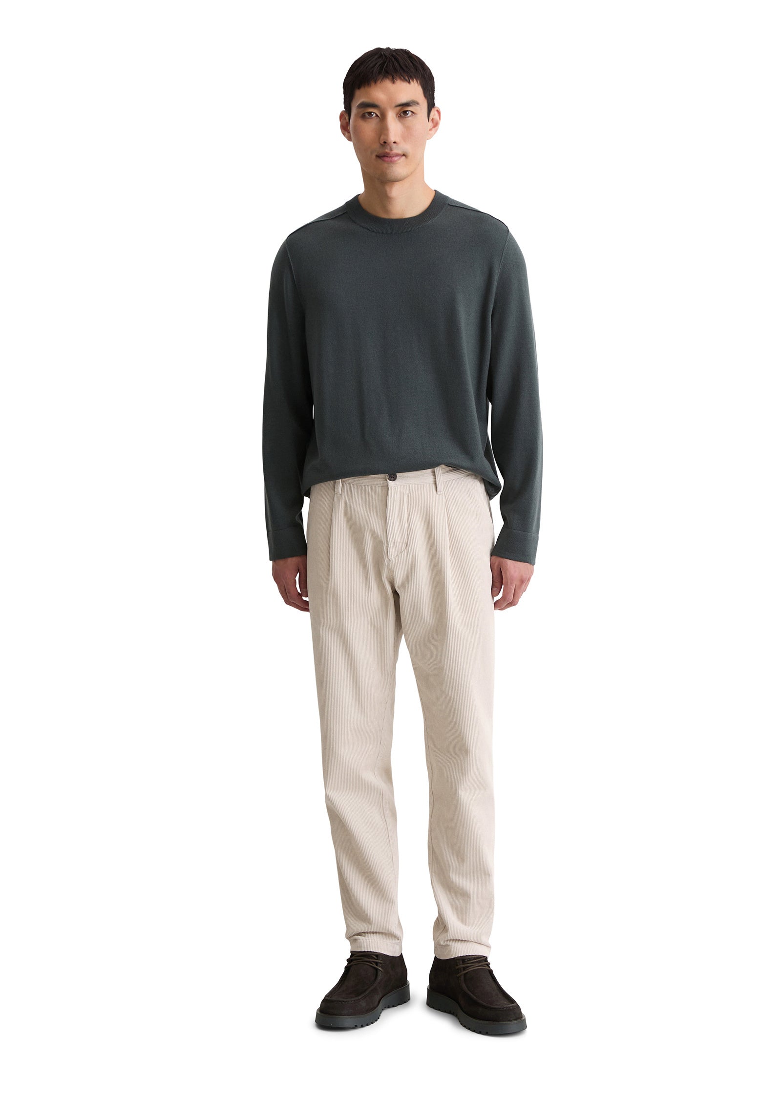Cordhose Tapered Fit - 707-gray silk - Beige