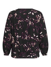 Bluse INDIGO LIFE aus Viskose - Black/SPOTLIGHT - Schwarz