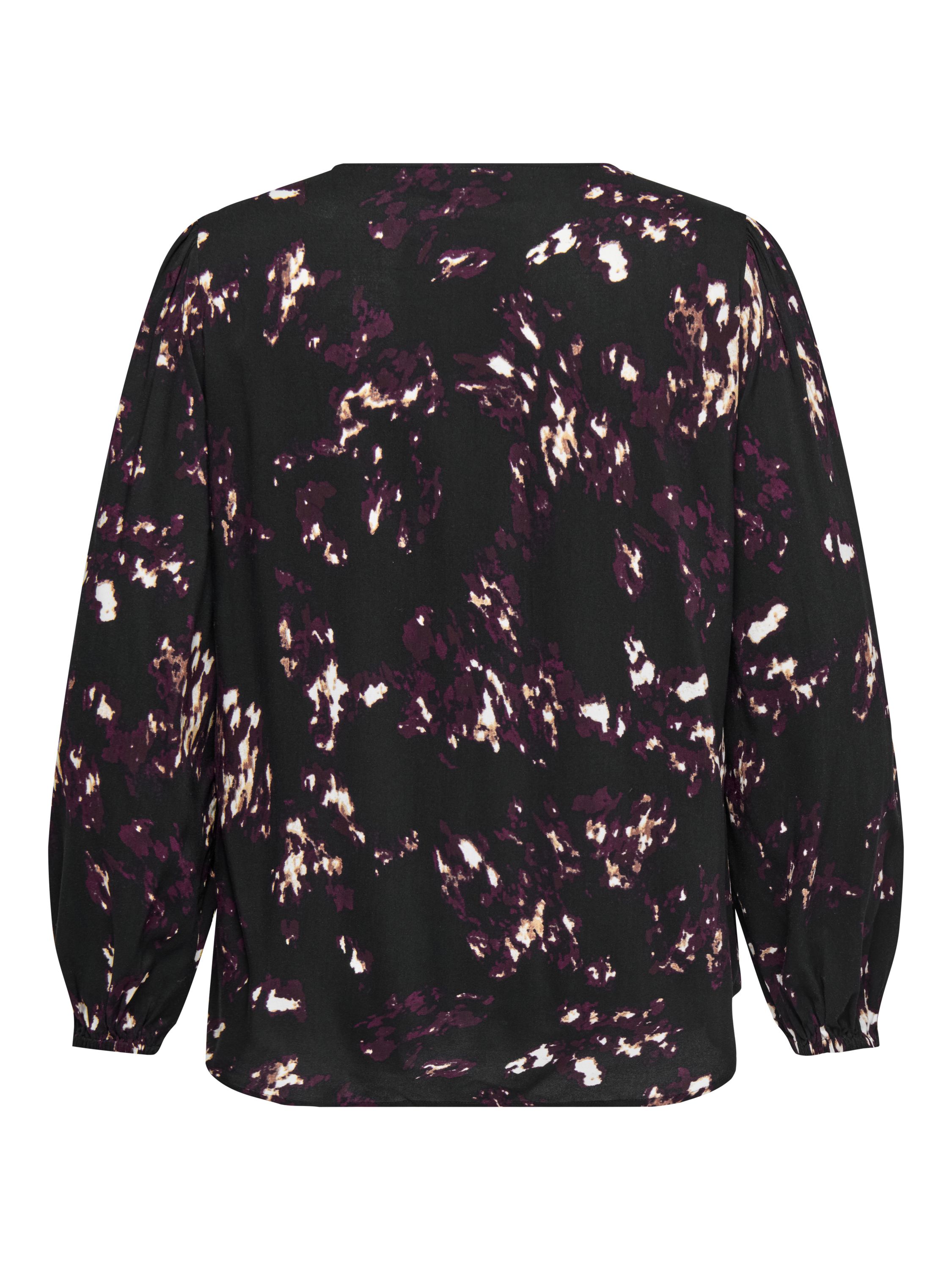 Bluse INDIGO LIFE aus Viskose - Black/SPOTLIGHT - Schwarz