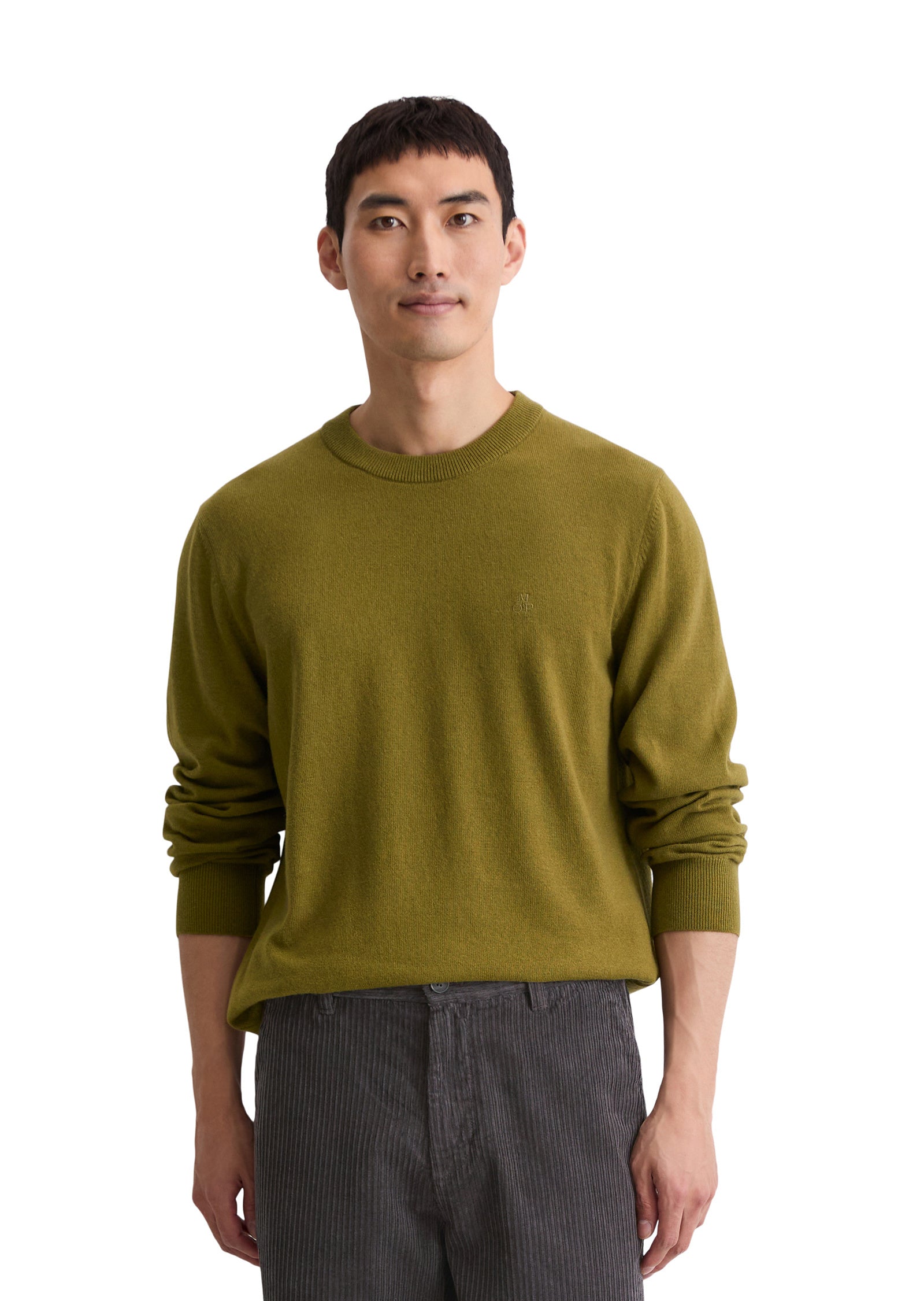 Strickpullover aus Baumwollmix - 426-green mustard - Grün