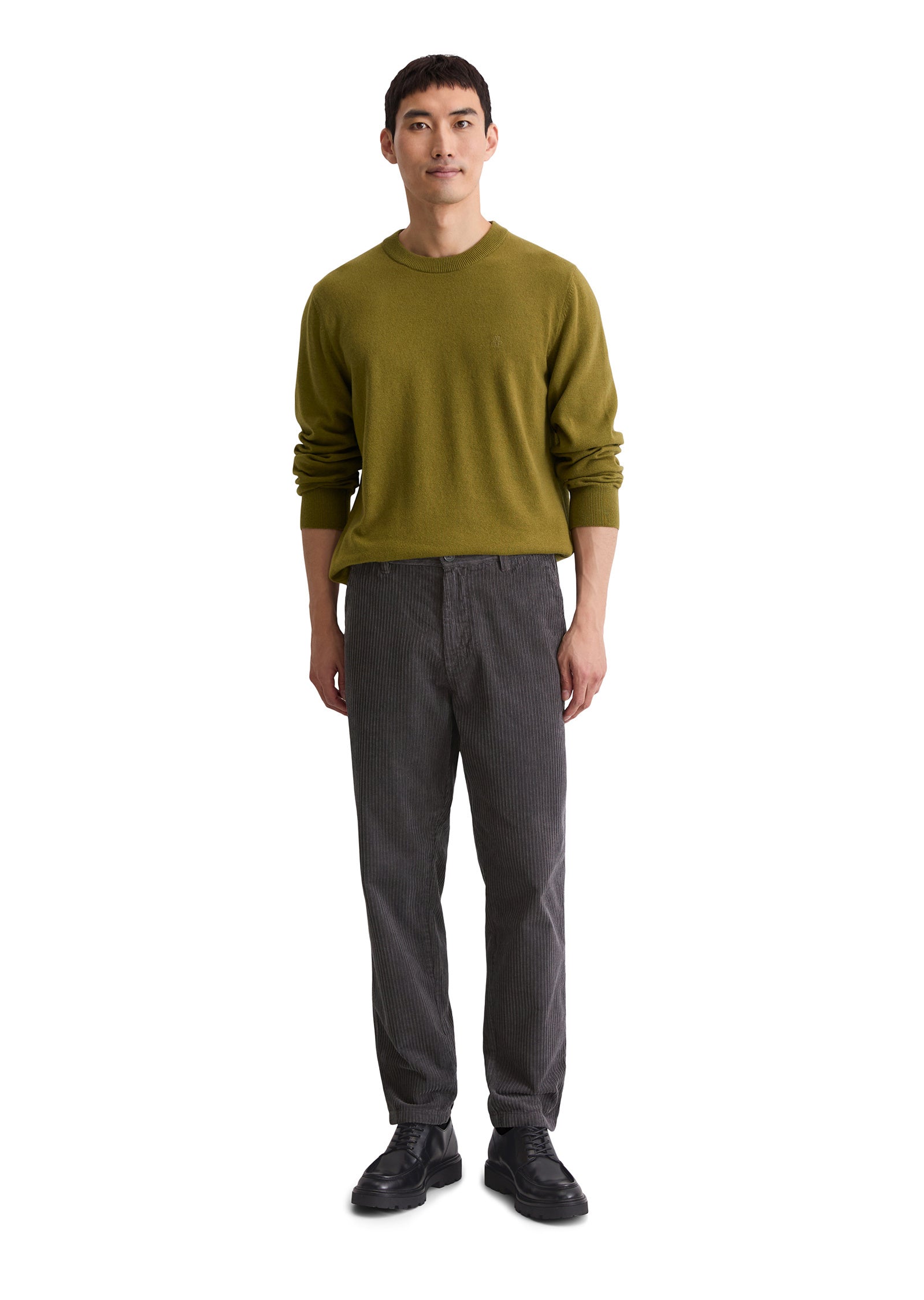 Strickpullover aus Baumwollmix - 426-green mustard - Grün